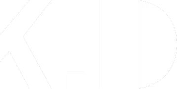 Odważne, stylizowane czarne litery z napisem KID na białym tle; gruby, geometryczny wzór jest idealny do brandingu w marketingu lub SEO, przyciągając uwagę ostrymi kątami i prostymi liniami.